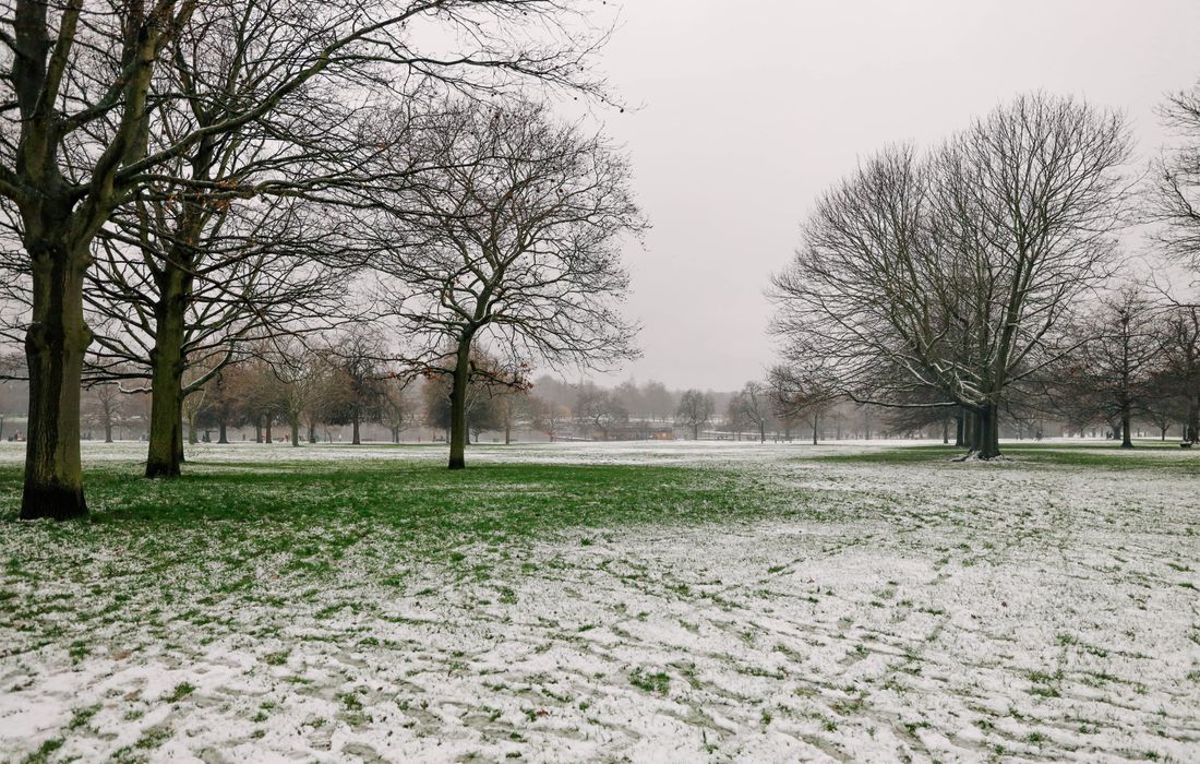 Hyde Park under a dusting of snow, things to do in London in winter